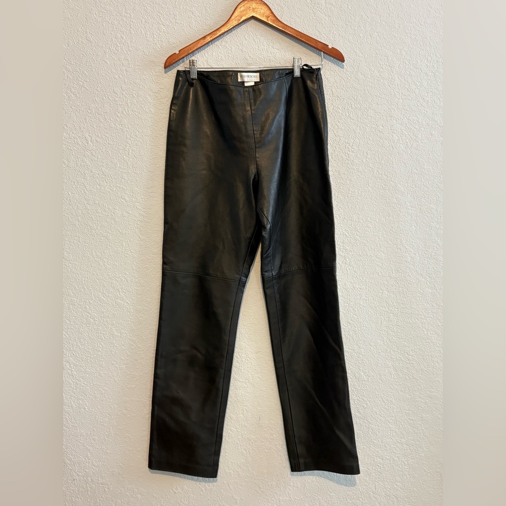 Hugo Buscati Black Leather Trousers 💯 Leather